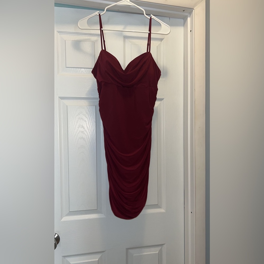 Red wine homecoming dress